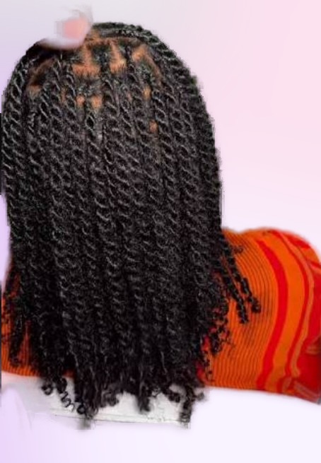 Mali twist styled at Braids Worth