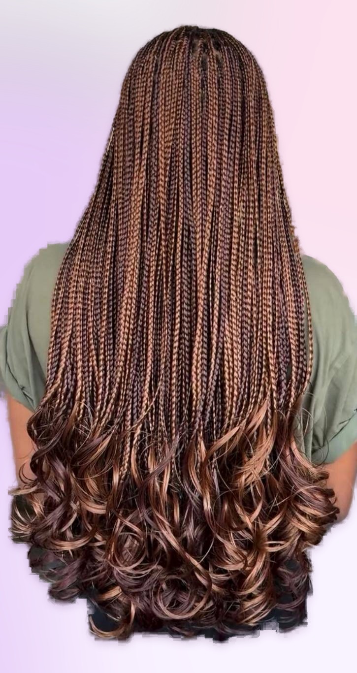 Small medium French braids